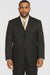 Men'S Fashion 3 Piece Paisley Printed Fashion Suit Wide Leg Pants Black & Dark Brown Blazer Looking