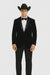Western Suit - Trajes Para Hombres - Cowboy Formal Attire - Trajes De Novio - Black Matte Shawl Lapel