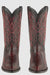 Mens King Exotic Ostrich Leg Boots Black Cherry (4980518)