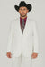 Designer Suit - Mens Suit Modern Fit 2 Buttons Notch Side Vented in White