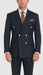 Mens Double Breasted Blazer - Wool Navy Blue Sport Coat With Gold Buttons