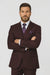 Solid Plum Eggplant Very Dark Purple W Hand-Pick Stitching Super 150'S Vested Suit - 100% Percent Wool Fabric Suit - Worsted Wool Business Suit
