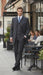 Men’s Three Button Suits -  Navy Blue Pinstripe Three-Piece Suit – Classic Business and Formal Wear - Zoot Suit