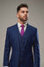 Men'S Indigo ~ Bright Blue ~ Cobalt ~ Teal Blue Blue Pick Stitched 2 Button Suit Pleated Pants