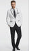 Men’s White Blazer with Black Trim | Wedding and Party Formal Blazer Jacket - White Tuxedo Prom Jacket
