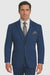 Men's Bold Gangster 1920s Vintage Navy Blue ~ White Gangster Bold Stripe 2 Buttons Vested Dress Suit for Men
