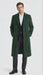 Men’s Hunter Green Full-Length Wool Overcoat – Classic Winter Dress Coat for Formal and Casual Wear Topcoat Mens Wintercoat