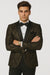 Men'S Black/Gold Polyester Slim Fit Blazer