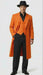 Men’s halloween Costume Orange Long Zoot Suit Set With Black Shirt and Black Pants included