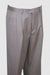 Long Rise Big Leg Slacks Dress Pants Beige Wide Leg Pleated Baggy Dress Trousers Unhemmed Unfinished Bottom
