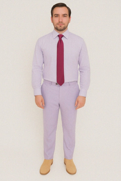 Striped French Cuff Multi-Color Men'S Dress Shirt