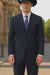 Authentic Men's Regular Fit Two Buttons Solid Dark Navy Blue Suit For Men With Flat Front Pants