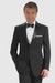 Mantoni 140s Wool 1-button Black Tuxedo -Peak Lapel
