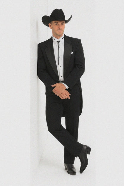 Country Tuxedos For Weddings Mens Black Traje Vaquero Suit & Tuxedo