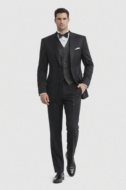 2 Button Gianni Super 140'S Wool Premier Quality Italian Fabric Design Jacket + Pants
