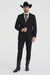 Smoking Traje - Esmoquin - Smoking Para Hombre - Two Button Peak Western Black Tuxedo
