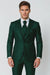 Shiny Suit - Prom Suit - Vested Sateen Flashy Suit -  Hunter Green - Emerald Color
