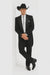 Mens Classic Western Cowboy Tail Tuxedo in Black