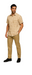 Mens Textured Plaid Walking Suit in tan/cream  by Dreams by Zacchi – 2 Piece Leisure Outfit with  matching shirt and pant -$99