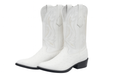 Print Ostrich Boots White