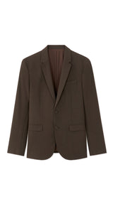 Slim Bi-Stretch Suit Jacket - Brown