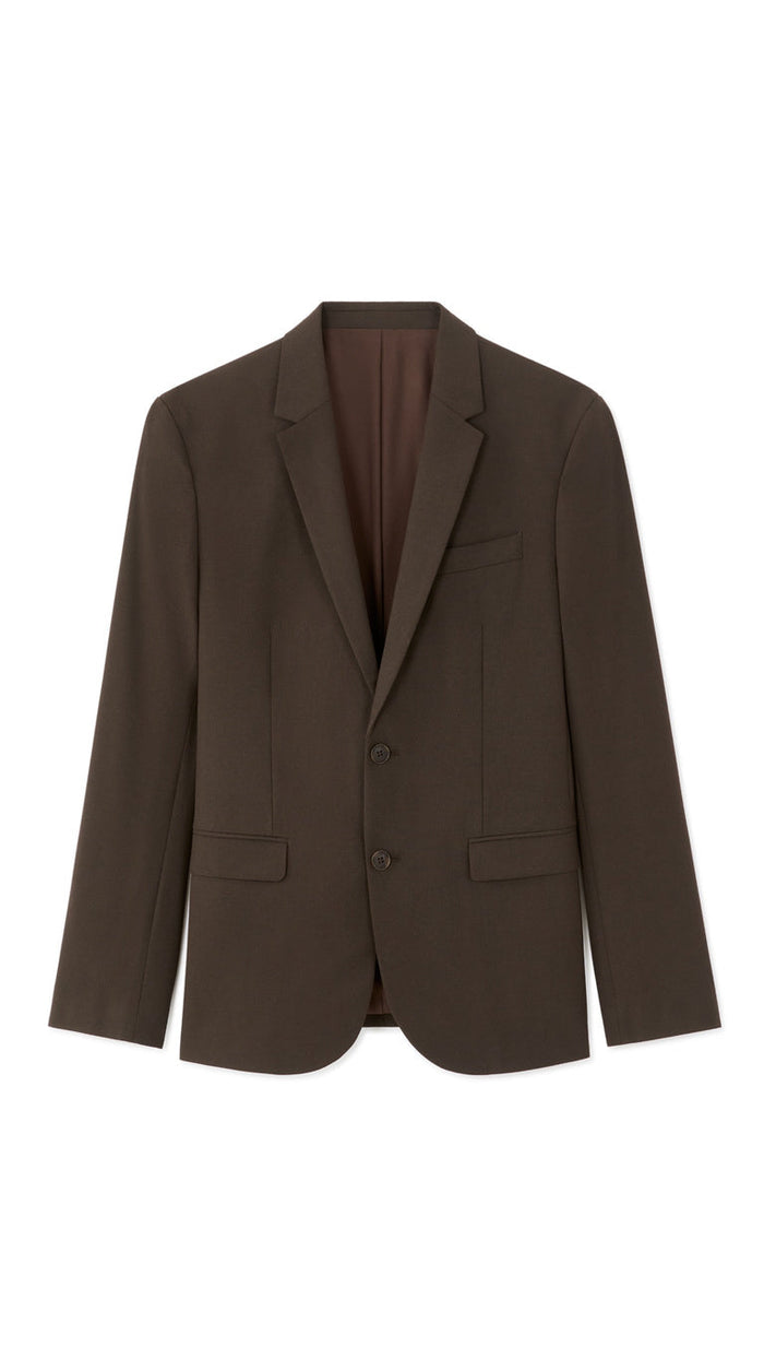 Slim Bi-Stretch Suit Jacket - Brown