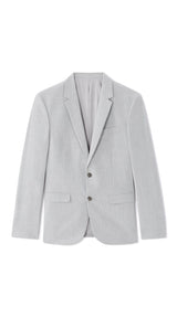 Slim Fit Bi-Stretch Suit Jacket - Light Grey