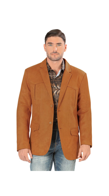 Montero Men's Plain Western Blazer – Slim Fit (ID 2184)
