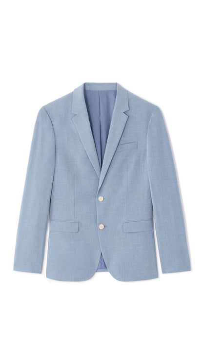 Slim Fit Bi-Stretch Chambray Suit Jacket