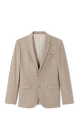 Slim Fit Bi-Stretch Suit Jacket - Dark Beige