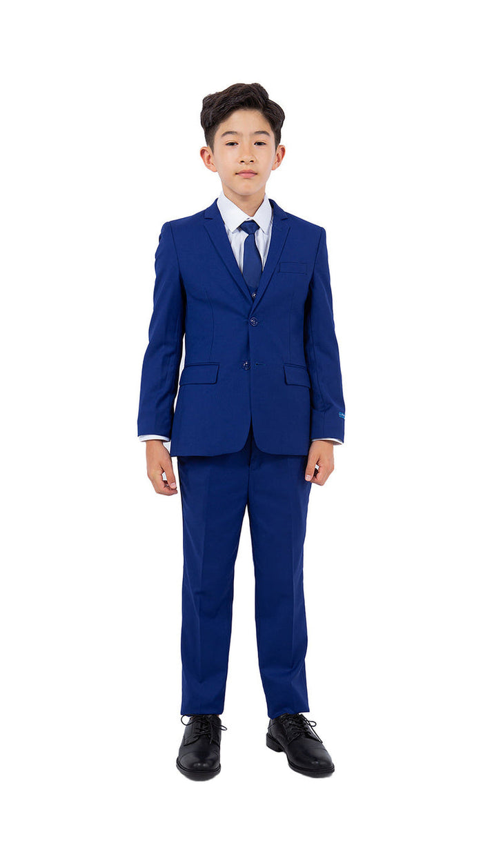 Perry Ellis Boy's 5-Piece Solid Suit - Royal Blue