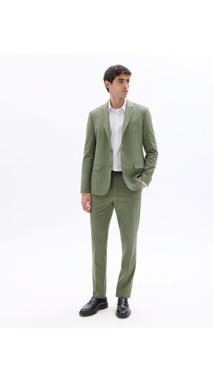Slim Fit Bi-Stretch Suit Jacket - Light Green