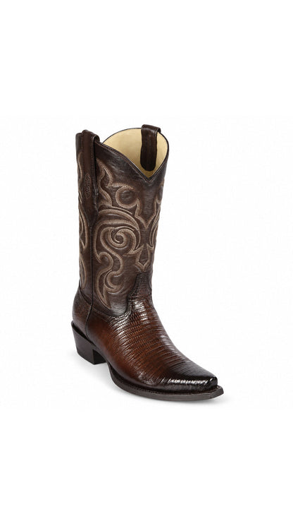 Los Altos Faded Snip Toe Lizard Boots