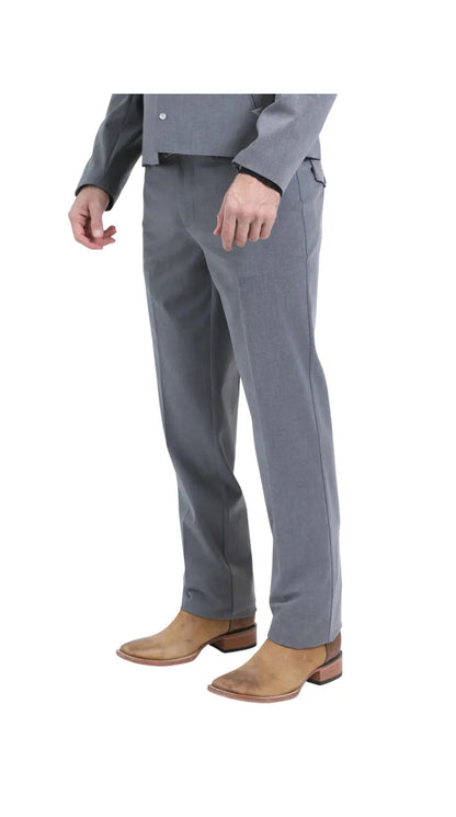 Men's Grey Western Suit – Classic 2-Piece Tailored Jacket & Trousers Set