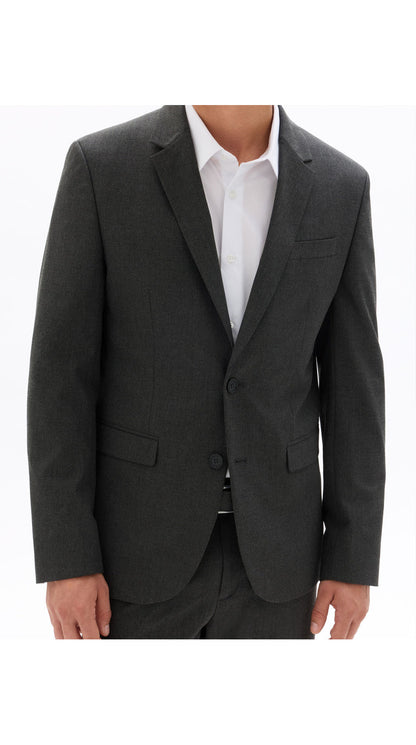 Slim Bi-Stretch Suit Jacket - Dark Grey