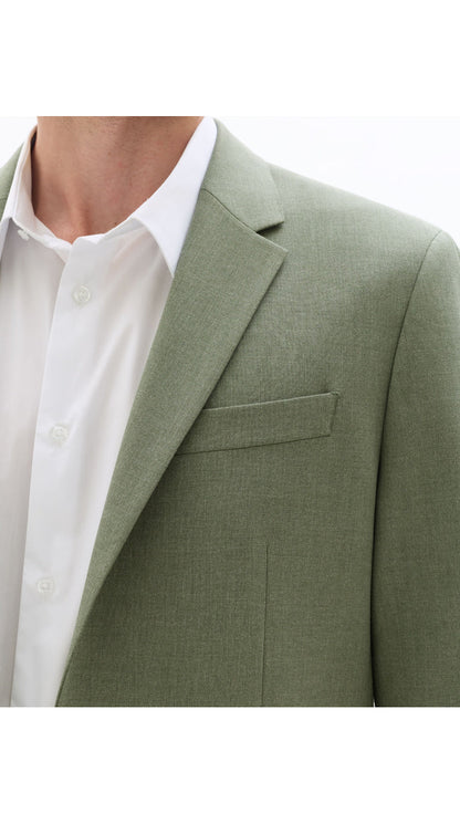 Slim Fit Bi-Stretch Suit Jacket - Light Green