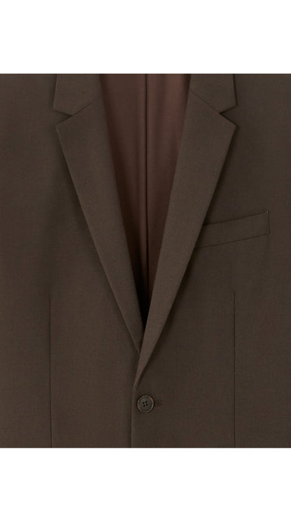 Slim Bi-Stretch Suit Jacket - Brown