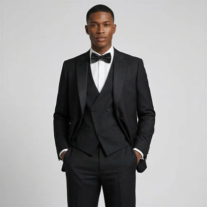 Bootcut wedding suit Black Peak Lapel Bootcut Tuxedo – Prom and Wedding