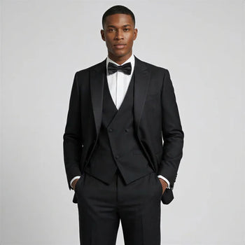 Bootcut wedding suit Black Peak Lapel Bootcut Tuxedo – Prom and Wedding