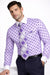 Polka Dot Dress Shirt - Purple