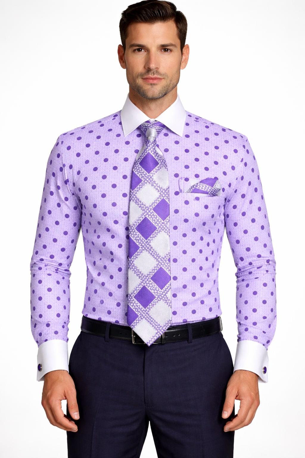 men's dress shirts with different colored cuffs and collars Modern Blue Dress Shirts