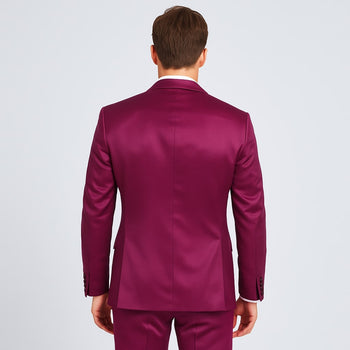 Purple Satin Tuxedo Set – 4-Piece Statement for Weddings & Proms