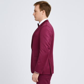 Purple Satin Tuxedo Set – 4-Piece Statement for Weddings & Proms