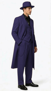 Men’s 1920s Beige Zoot Suit – Long Mafia Gangster Three-Piece Suit in Tan Khaki Color 40 inch Zuit Pachuco Suit