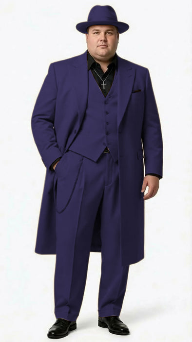 Men’s 1920s Beige Zoot Suit – Long Mafia Gangster Three-Piece Suit in Tan Khaki Color 40 inch Zuit Pachuco Suit