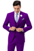 Men’s Purple Peak Lapel Suit – 2-Button Jacket with Double Breasted Vest
