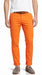 Men’s Orange Dress Pants with Flat Front, Smart Casual Formal Trousers