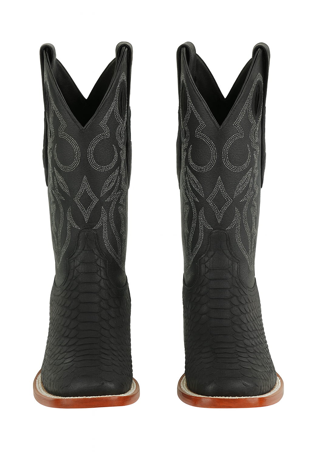 Python Snake Boots Mens Square Toe