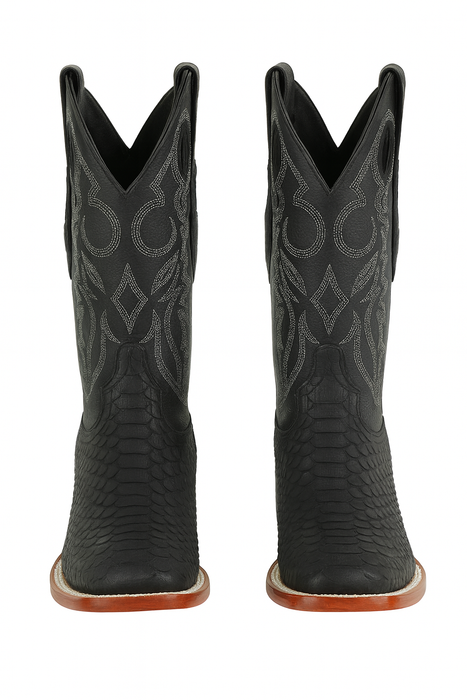 Python Snake Boots Mens Square Toe