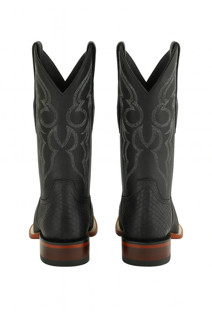 Python Snake Boots Mens Square Toe